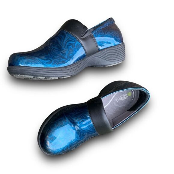 Dansko Work Wonders Women's Size 37 US 7 Blue Nursing Shoes Clogs Slip On - Picture 12 of 16